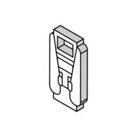 Laden Bahnhof elektrisch isometrisch Symbol Vektor Illustration