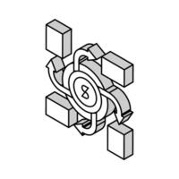 Diversifikation finanziell Berater isometrisch Symbol Vektor Illustration