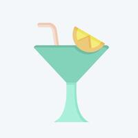 ikon kosmopolitisk. relaterad till cocktails, dryck symbol. platt stil. enkel design redigerbar. enkel illustration vektor
