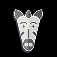 ikon zebra. relaterad till kenya symbol. glansig stil. enkel design redigerbar. enkel illustration vektor