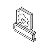 Inhalt Aktualisierung technisch Schriftsteller isometrisch Symbol Vektor Illustration