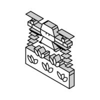 Pest Steuerung Drohne isometrisch Symbol Vektor Illustration