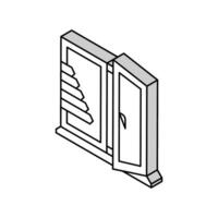 fönster energi effektiv isometrisk ikon vektor illustration