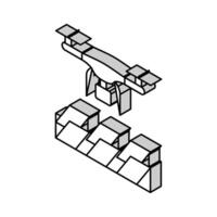 Umwelt Umfrage Drohne isometrisch Symbol Vektor Illustration