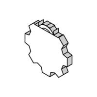 Route Optimierung autonom Lieferung isometrisch Symbol Vektor Illustration