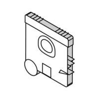 leverans schemaläggare autonom isometrisk ikon vektor illustration