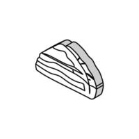 tiropita griechisch Küche isometrisch Symbol Vektor Illustration
