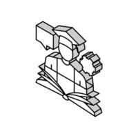 Werkstatt Erleichterung Hochschule Lehrer isometrisch Symbol Vektor Illustration