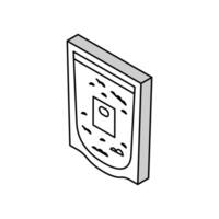 kolloidal Haferflocken isometrisch Symbol Vektor Illustration