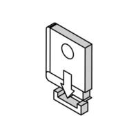 wird heruntergeladen lehrreich Buch isometrisch Symbol Vektor Illustration