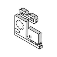 tillförsel kedja isometrisk ikon vektor illustration