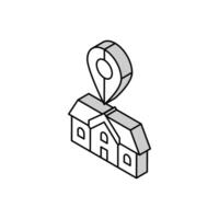 Zuhause Karte Ort isometrisch Symbol Vektor Illustration
