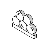 Papier Rollen Produkt isometrisch Symbol Vektor Illustration