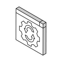 Netz Seite? ˅ optimieren isometrisch Symbol Vektor Illustration