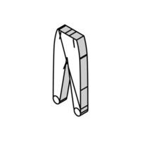 Steigbügel Hose bekleidung isometrisch Symbol Vektor Illustration