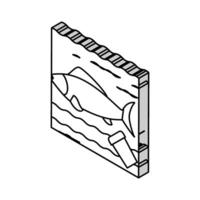 förorening vatten isometrisk ikon vektor illustration