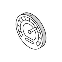 Geschwindigkeit optimieren isometrisch Symbol Vektor Illustration