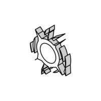 Kugel Loch isometrisch Symbol Vektor Illustration