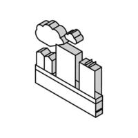 Wohn Wohnung Zone Land isometrisch Symbol Vektor Illustration