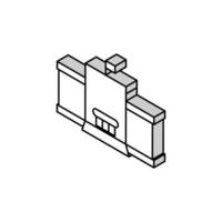 Schule Gebäude isometrisch Symbol Vektor Illustration