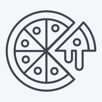 Symbol Pizza. verbunden zu schnell Essen Symbol. Linie Stil. einfach Design editierbar. einfach Illustration vektor