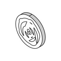 Haferbrei mit Erbsen isometrisch Symbol Vektor Illustration