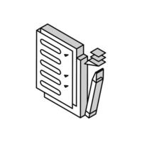 skola undersökning isometrisk ikon vektor illustration