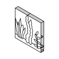 Seetang Meeresfrüchte isometrisch Symbol Vektor Illustration