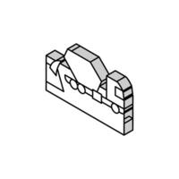 betongblandare lastbil isometrisk ikon vektorillustration vektor