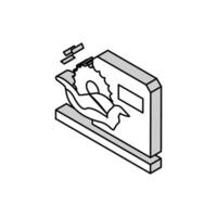 Schnitt Tier Karkasse Fabrik Ausrüstung isometrisch Symbol Vektor Illustration