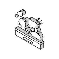 brottslighet Nyheter isometrisk ikon vektor illustration