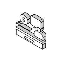 finanziell Nachrichten isometrisch Symbol Vektor Illustration