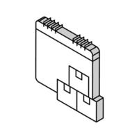 Datum und Zeit liefern isometrisch Symbol Vektor Illustration