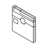 inre tjänster isometrisk ikon vektor illustration