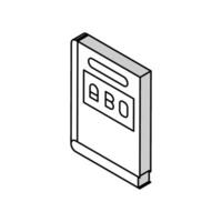 ABC Buch isometrisch Symbol Vektor Illustration
