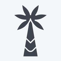 ikon handflatan träd. relaterad till kenya symbol. glyf stil. enkel design redigerbar. enkel illustration vektor