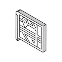 Karte Ort isometrisch Symbol Vektor Illustration