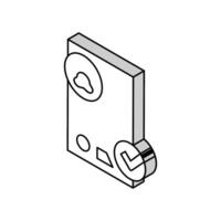 dokumentieren oder Zertifikat zum kostenlos Tier isometrisch Symbol Vektor Illustration