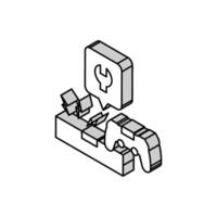 Spiel Konsole Reparatur isometrisch Symbol Vektor Illustration