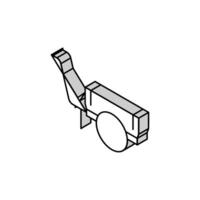 Bauernhof Wagen isometrisch Symbol Vektor Illustration