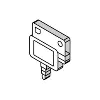 kort betalande pos terminal isometrisk ikon vektor illustration