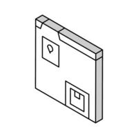 Produkt Eigenschaften und Rezension isometrisch Symbol Vektor Illustration