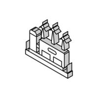 Herstellung Wasserstoff isometrisch Symbol Vektor Illustration