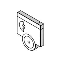 Zeit zum Zahlen Darlehen isometrisch Symbol Vektor Illustration