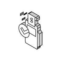 akzeptieren Zahlung pos Terminal isometrisch Symbol Vektor Illustration