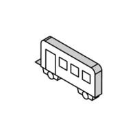 Passagiere Transport Anhänger isometrisch Symbol Vektor Illustration