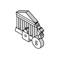 Konkurs Armut Problem isometrisch Symbol Vektor Illustration