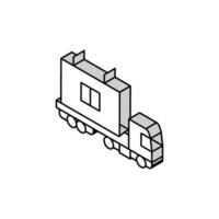 transport hus konstruktion isometrisk ikon vektor illustration