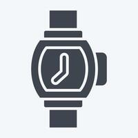 Symbol Armbanduhr. verbunden zu Schmuck Symbol. Glyphe Stil. einfach Design editierbar. einfach Illustration vektor