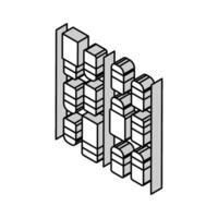 der Verkehr Marmelade isometrisch Symbol Vektor Illustration